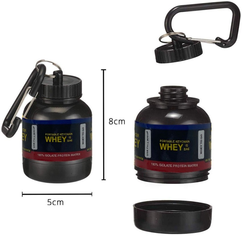 Portable Protein Powder Bottle With Whey Keychain Sports Health