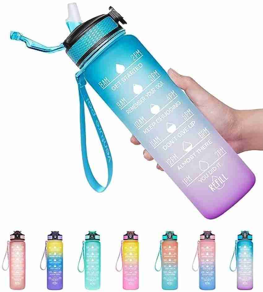 Motivational Water Bottle, Water Bottle With Time Marker, Water Bottle 1  Litre