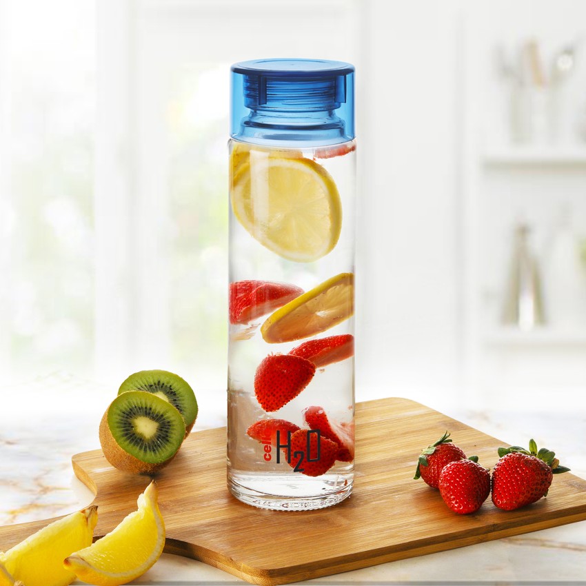 Buy Cello H2O Glass Fridge Water Bottle - Black Online at Best