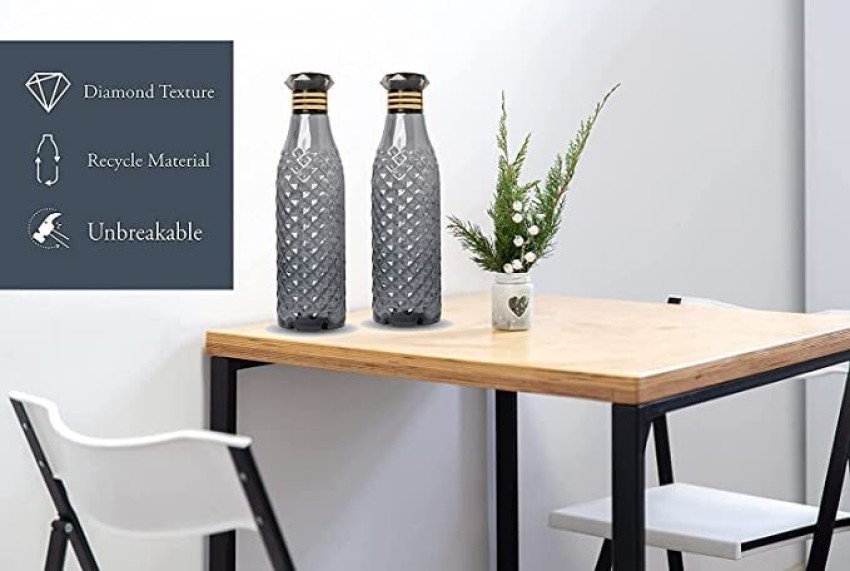 Hichaki Traders Diamond Water Bottle BPA Free Set of 6 Bottles for