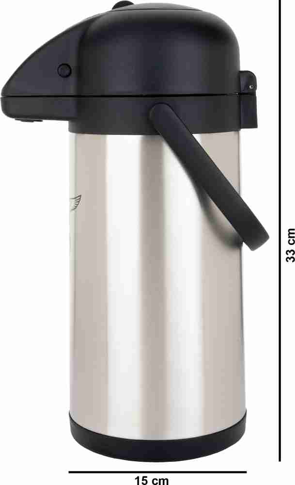 New THERMOS ThermoCafe Stainless Steel Vacuum Insulated 2.5 Litre Pump Pot  Flask