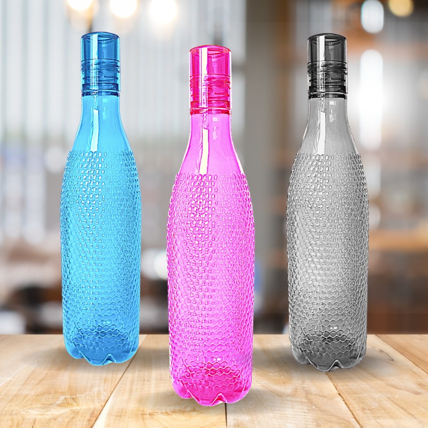 Crystal Clear Water Bottle for Fridge ,Unbreakable ,1000 ml Bottle (Pack of  3)