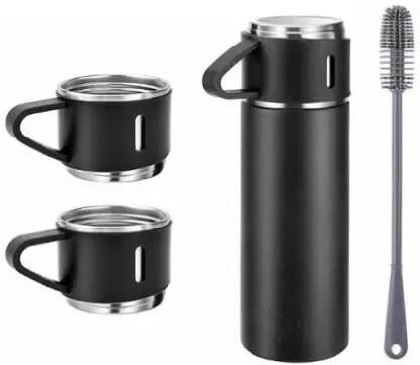 3 Cup Double-Layer Stainless Steel Vacuum Flask Set – Zahra Stores