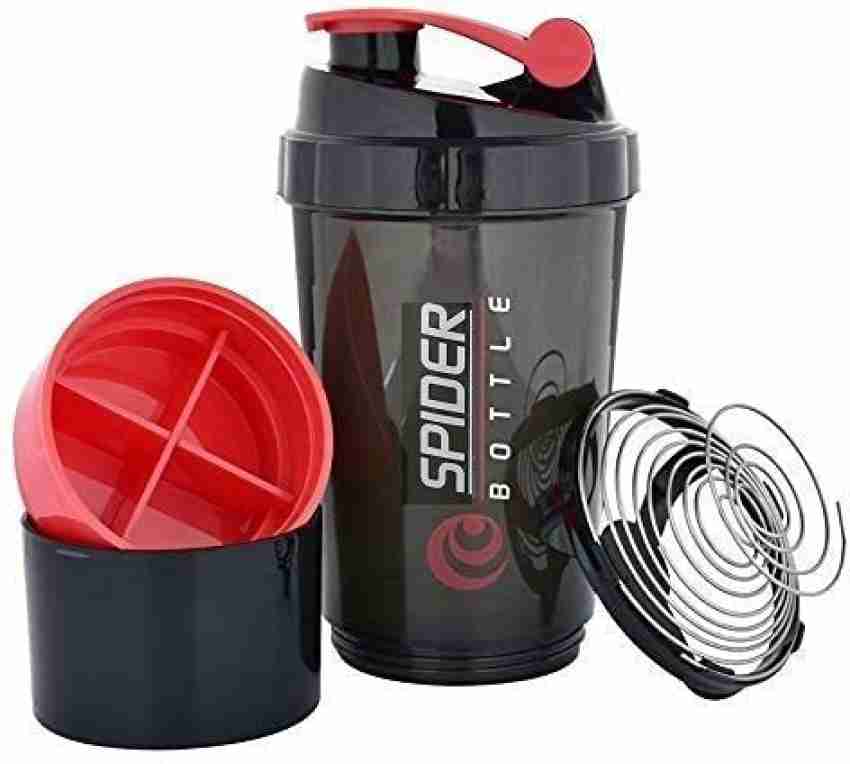 Gym Spider Shaker Plastic Bottle 500 Milliliters with Extra