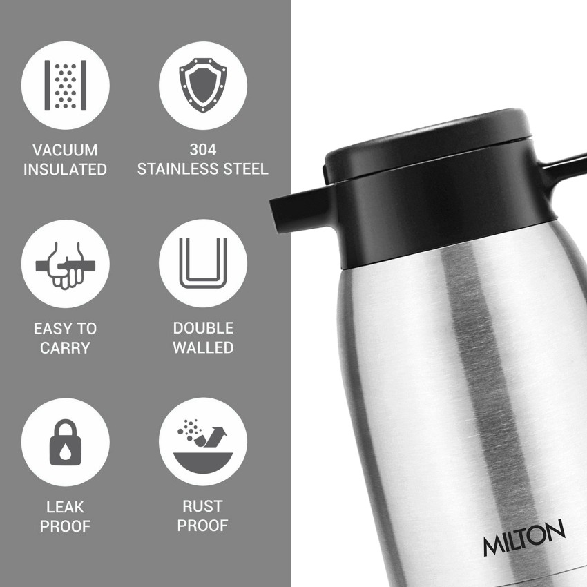 Milton Thermosteel Omega 500 ml Flask (Pack of 1, Silver) authorized dealer