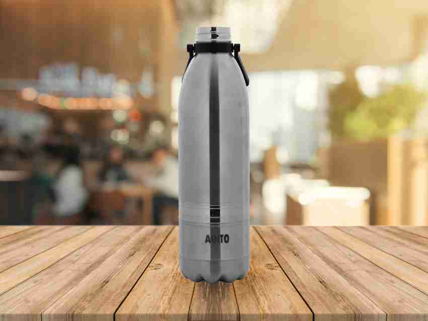 Milton Duo DLX 1800 Thermosteel 24 Hours Hot and Cold Water Bottle with  Bag, 1 Piece, 1.8 Liters, Silver | Leak Proof | Office Bottle | Gym | Home  