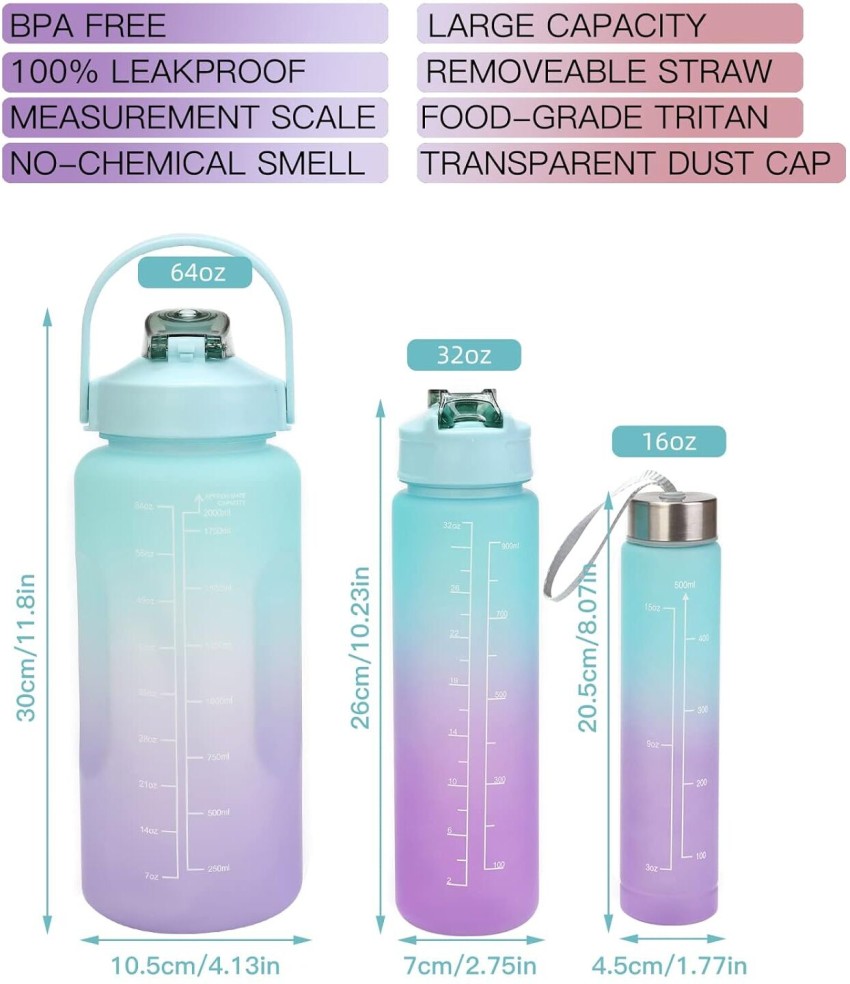 2000ml Water Bottle Sport Leakproof Portable Food Grade Tritan
