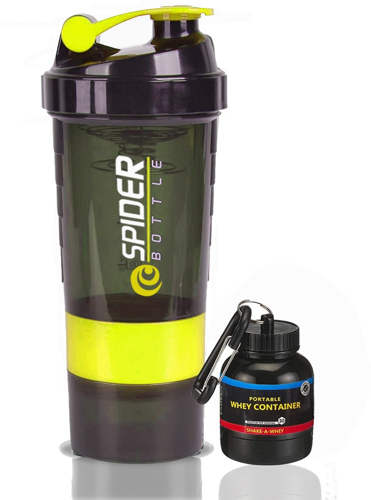 500ml Portable Protein Shaker Cup with Powder Storage Container