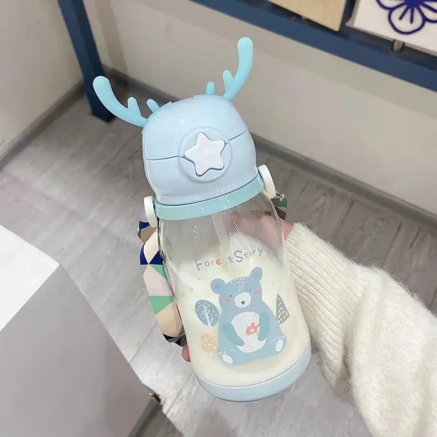 Water Bottle for Kids, Children's Water Bottles, Cup with Straw, Kawaii,  School Drinking, Girls, 600ml