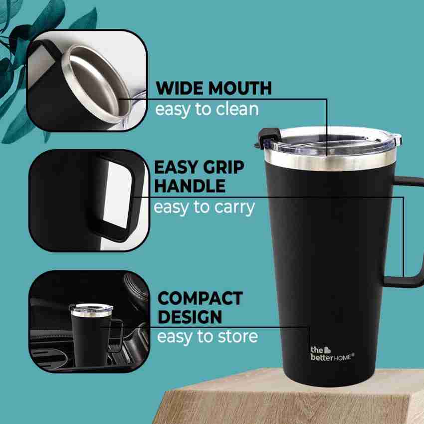 The Better Home Insulated Coffee Mug with Lid Handle 450ml