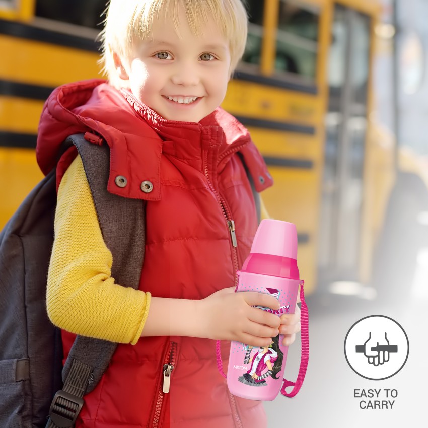 MILTON Kool Trendy 500 Plastic Insulated Water Bottle with Straw for Kids,  490 ml, Cherry Pink Schoo…See more MILTON Kool Trendy 500 Plastic Insulated