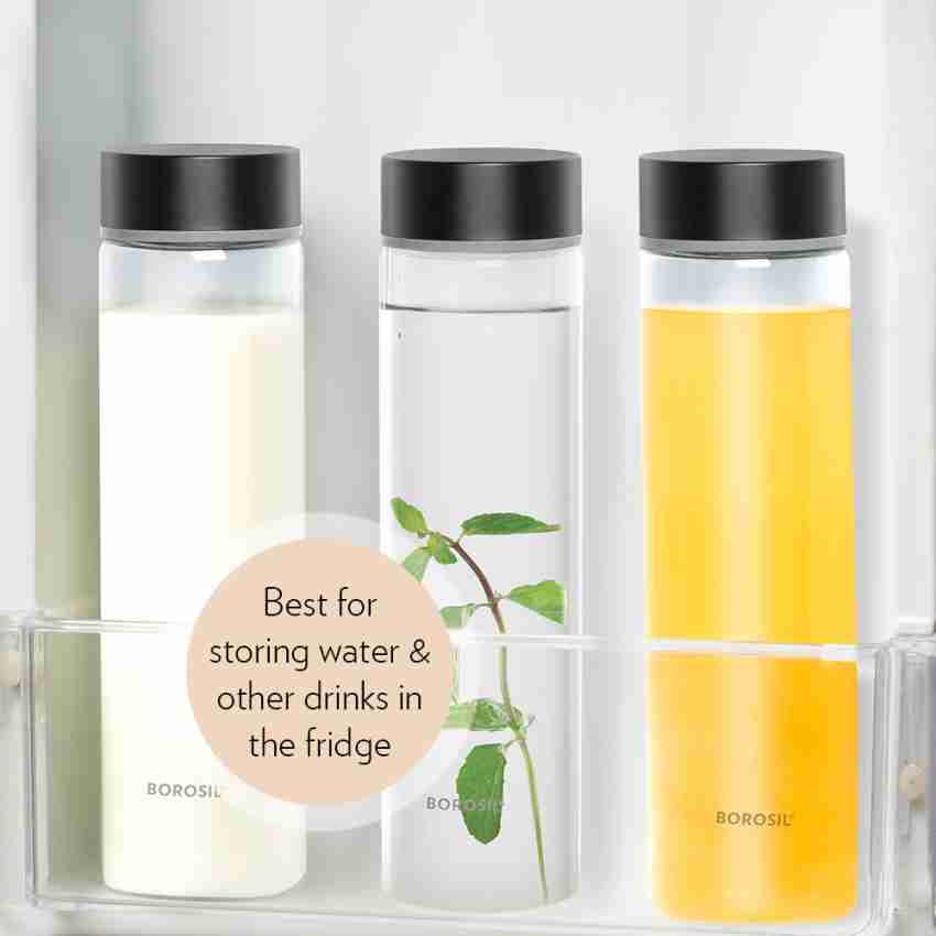 Buy Neo Borosilicate Glass Bottle - Silver Lid 550 ml at Best