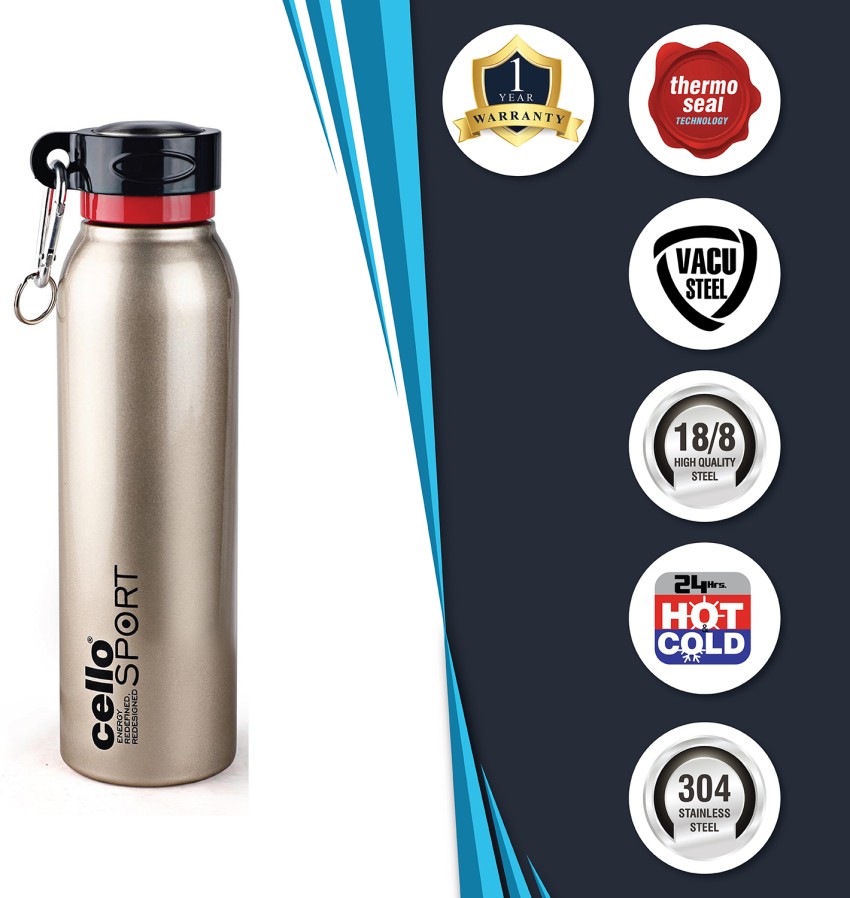 Stainless Steel Double Walled Hot & Cold Water Bottle Color Red 550 ml