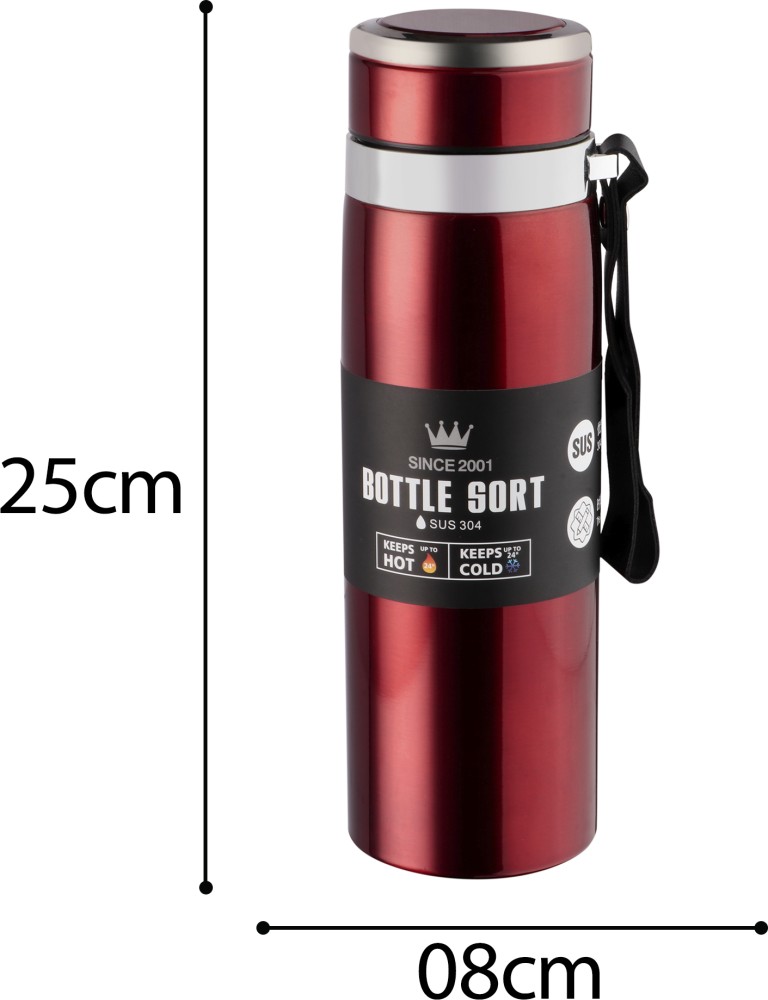 Hot & Cold 24 Hrs Water Bottle Thermos Flask 500 ml Double Wall Vacuum  Insulated BPA