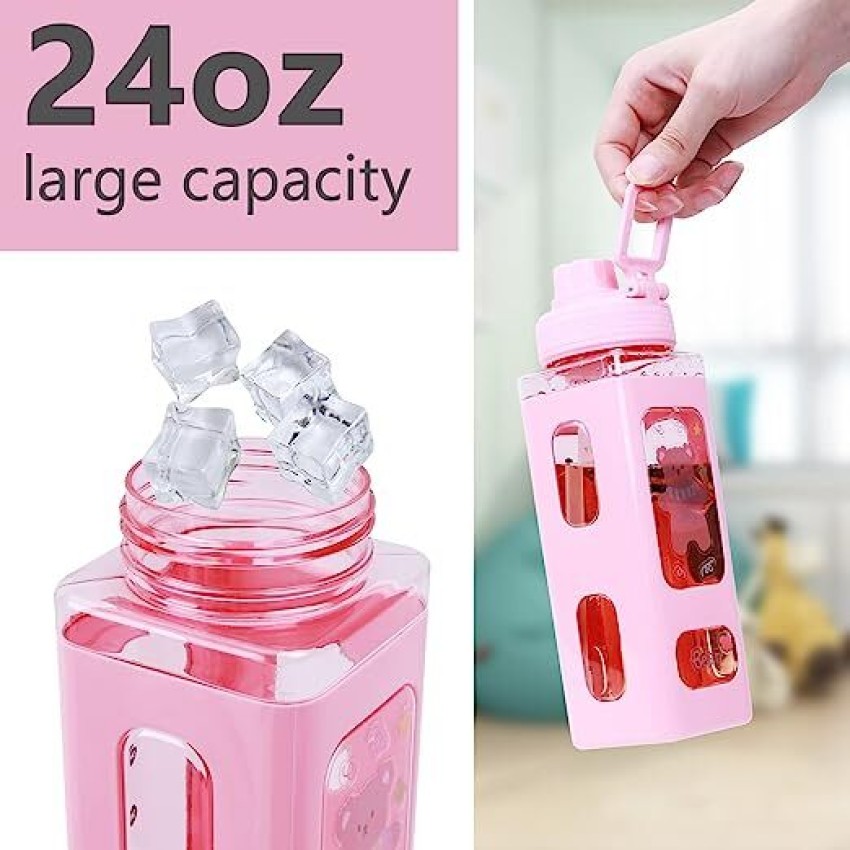 JHTPSLR Large Kawaii Water Bottle with Straw and 3D Stickers Cute Aesthetic  Bottle Kawaii Milk Bottl…See more JHTPSLR Large Kawaii Water Bottle with