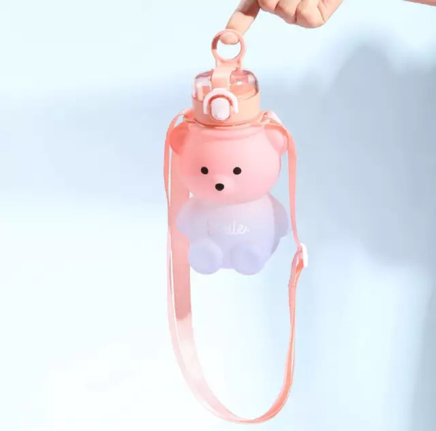 Water Bottle With Straw For Kids Cute Bear 800ml Kids Leak Proof