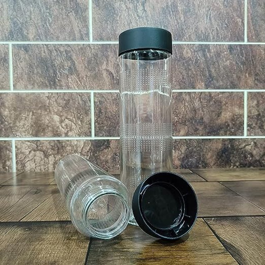 350Ml Leak Proof Double Wall Glass water bottle With Airtight