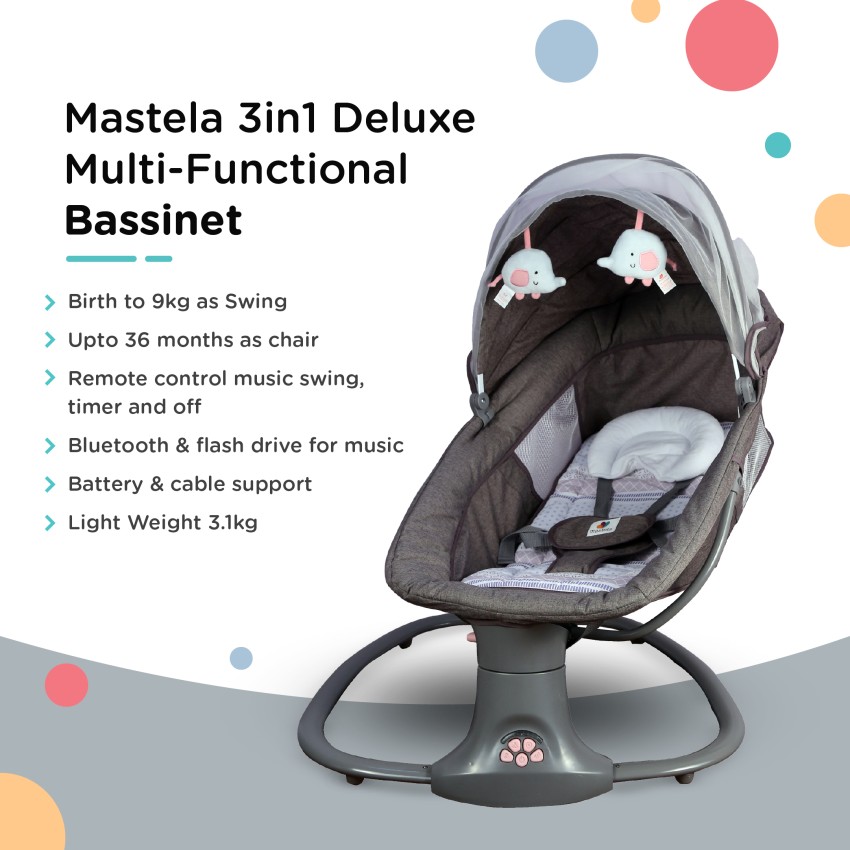 Mastela Balançoire Et Berceau Pour Bébé, MASTELA 3-IN-1 DELUXE  MULTI-FONCTIONNEL - Prix pas cher