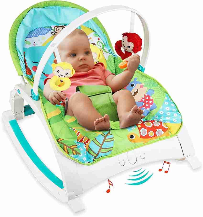 Foldable Electric Rocking Chair For Toddler Swing Infant Baby Cradle w/  Remote