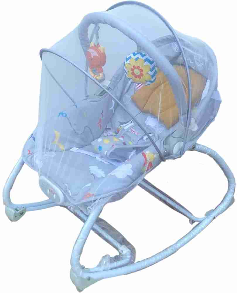 INFANTSO Baby Rocker Portable with Mosquito Net Calming Vibrations with Musical Toy Rocker Buy Baby Care Products in India Flipkart
