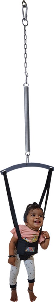 Metal & Polyester Black Jolly Jumper Exerciser Baby Jumping, Child