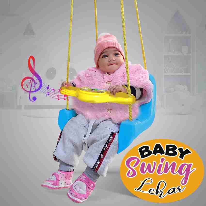 Baby swing with lights and sale music