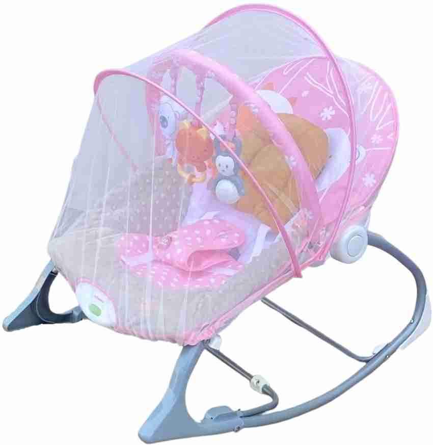 Baby rocker with mosquito outlet net