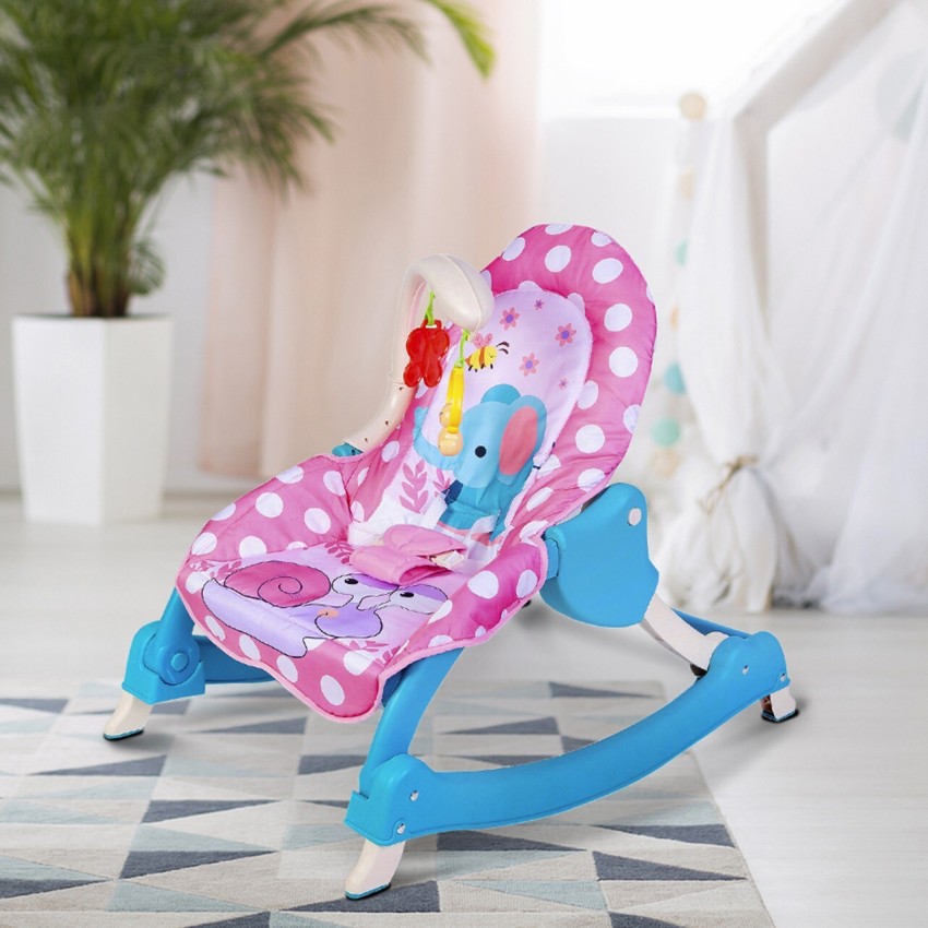 Baby Moo 3 Adjustable Level Backrest Musical Baby Rocking Chair Pink Polka Dot Rocker Buy Baby Care Products in India Flipkart