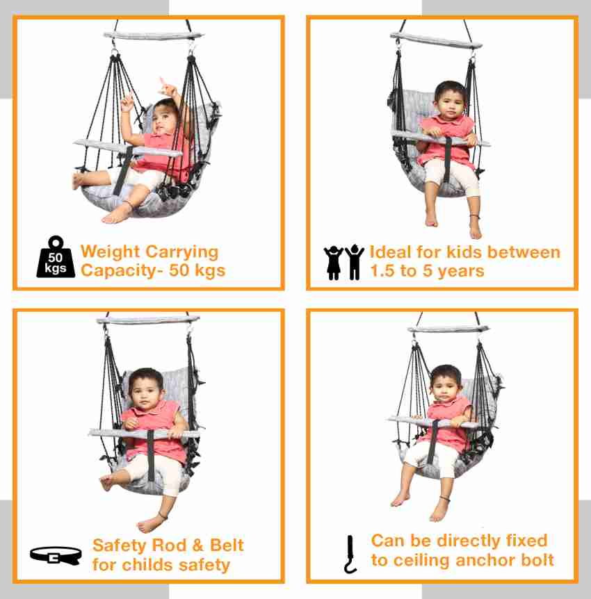 Wishing Clouds Kids Swing Baby Swing for 0 to 5 Years with Cotton