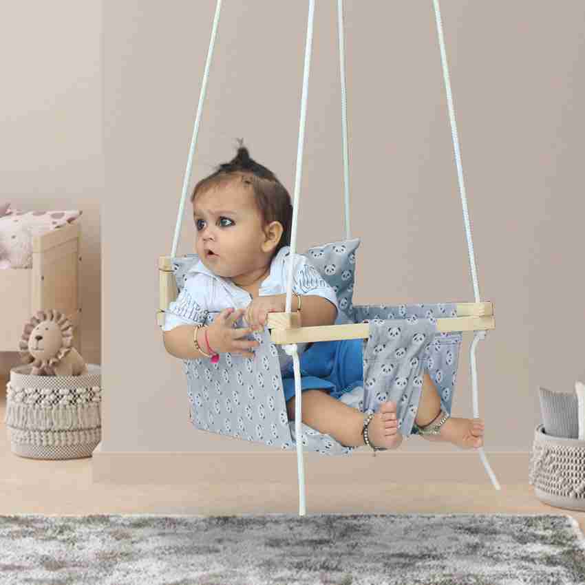Toytoria Wooden Baby Swing for Kids jhula with 2 Pillows 6 Months to 4 Years Swings Buy Baby Care Products in India Flipkart