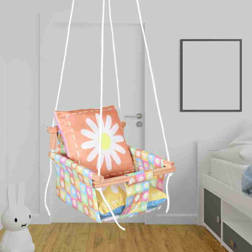 Toytoria Baby Swing for Kids jhula Wooden with 2 Pillows 6 Months to 4 Years Swings Buy Baby Care Products in India Flipkart