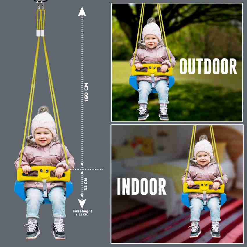 Patiofy Made in India Baby Cotton Hanging Swing Chair with Safety Handle/  Indoor-Outdoor Baby Swing