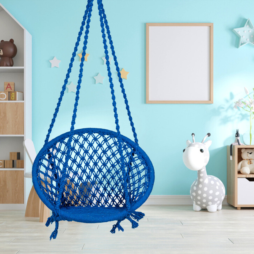 Patiofy Made in India Baby Cotton Hanging Swing Chair with Safety