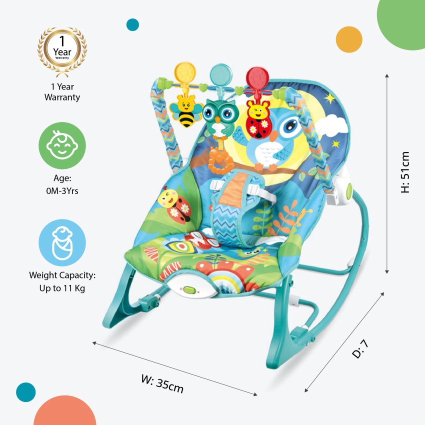 Safe o kid Baby Rocker Chair with Battery Safety Harness Toy Bar Music and Multi Recliner Rocker Buy Baby Care Products in India Flipkart