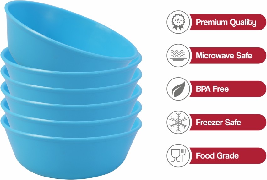 Plastic Bowls Microwave & Freezer Safe, BPA Free Plastic Bowls