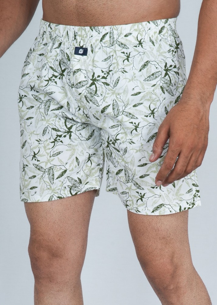 hotfits Men's Grey & Green Cotton Gym Shorts Pack of 2 - Leaf -Charger -S :  : Fashion