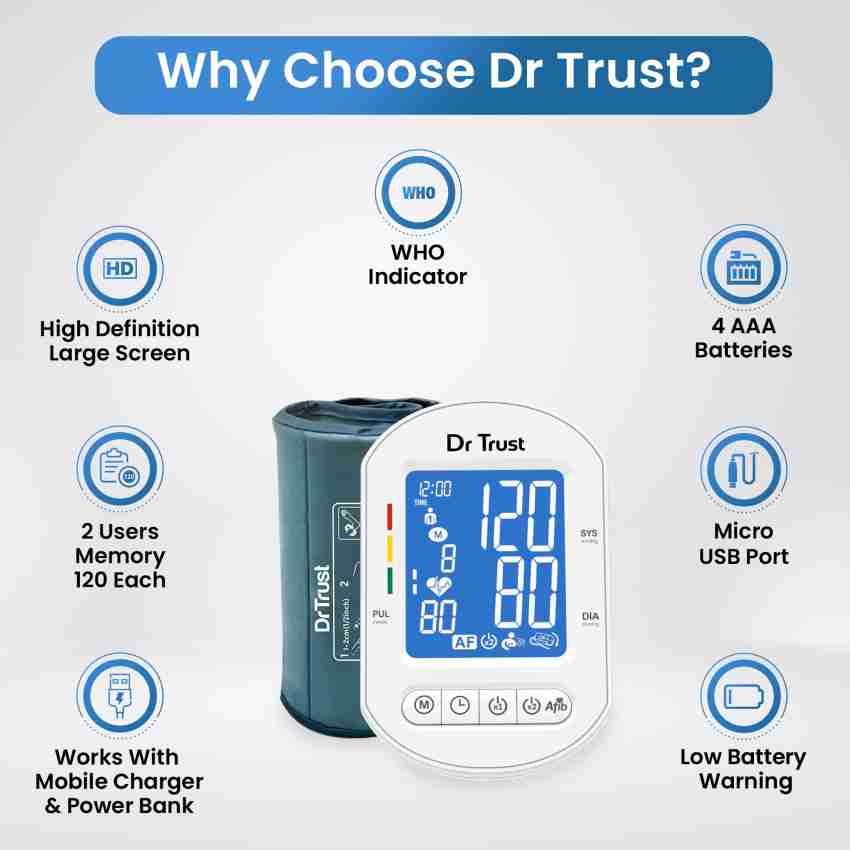 Dr Trust USA 111 Pediatric Blood Pressure Monitor, Small Adult Cuff