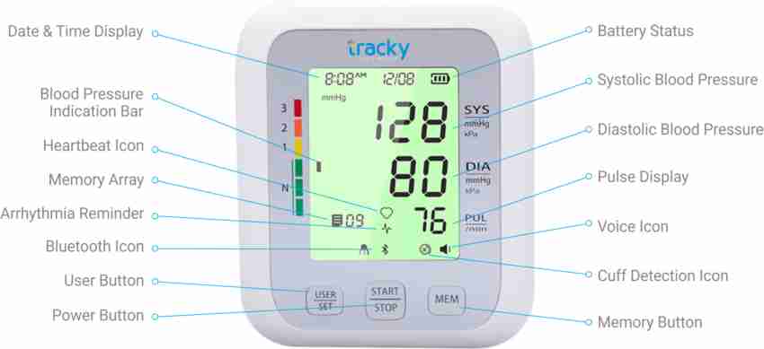 Jumper Medical HA100 Digital Arm Blood Pressure Monitor with Automatic Irregular Heartbeat Detection & Arrhythmia Reminder