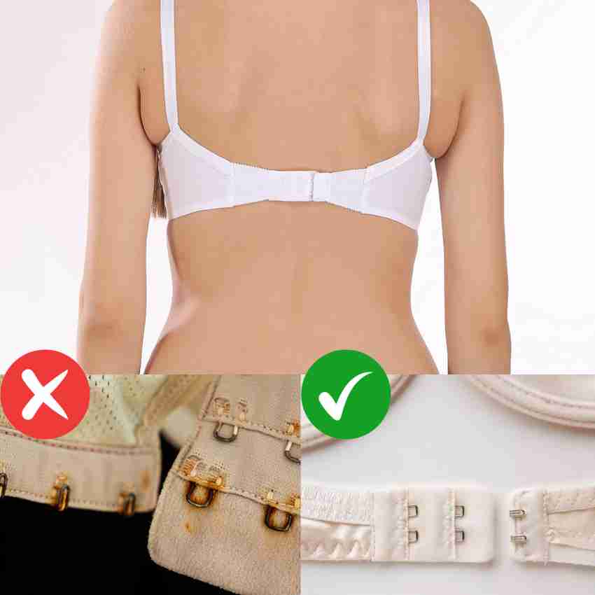 Pack of 5) Bra Hook Extender-5 Hook - 3 Eye (with Extra Elastic) Save Your  Bra