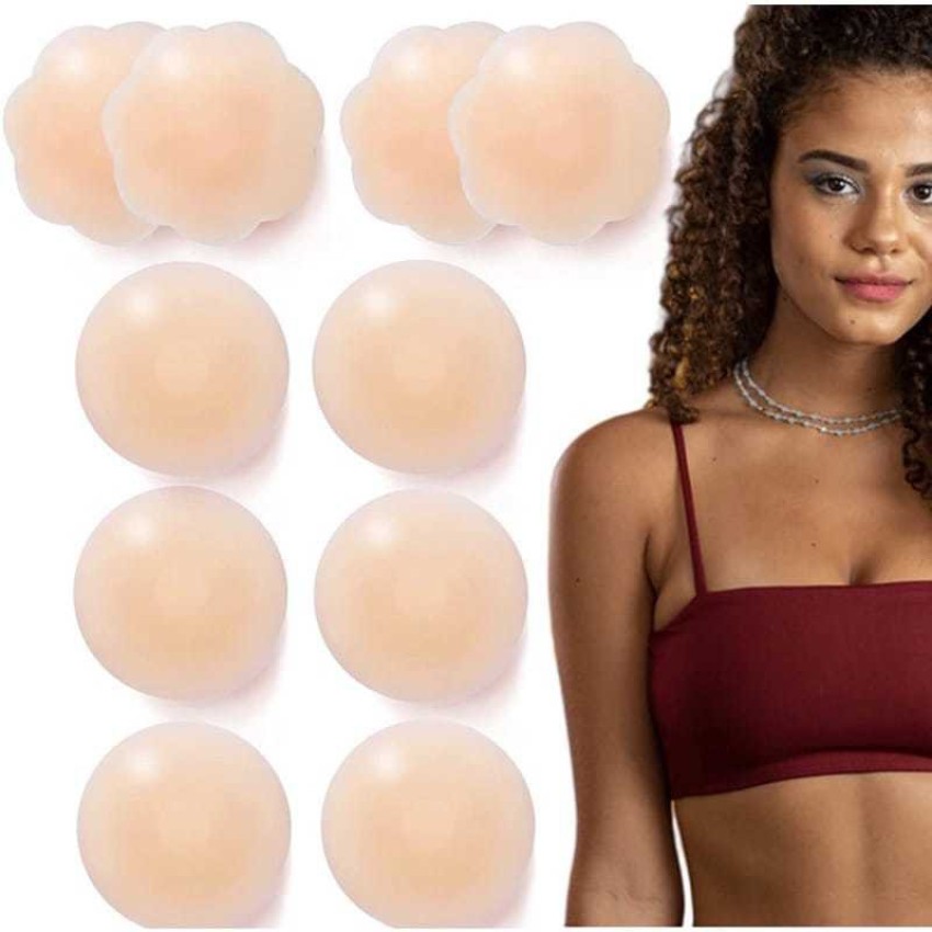 Sanfe Flix Cotton Nipple Covers, 10 Breathable Nipple Pasties, No Show Bra  For Women, Bra Brooch Price in India - Buy Sanfe Flix Cotton Nipple Covers, 10 Breathable Nipple Pasties