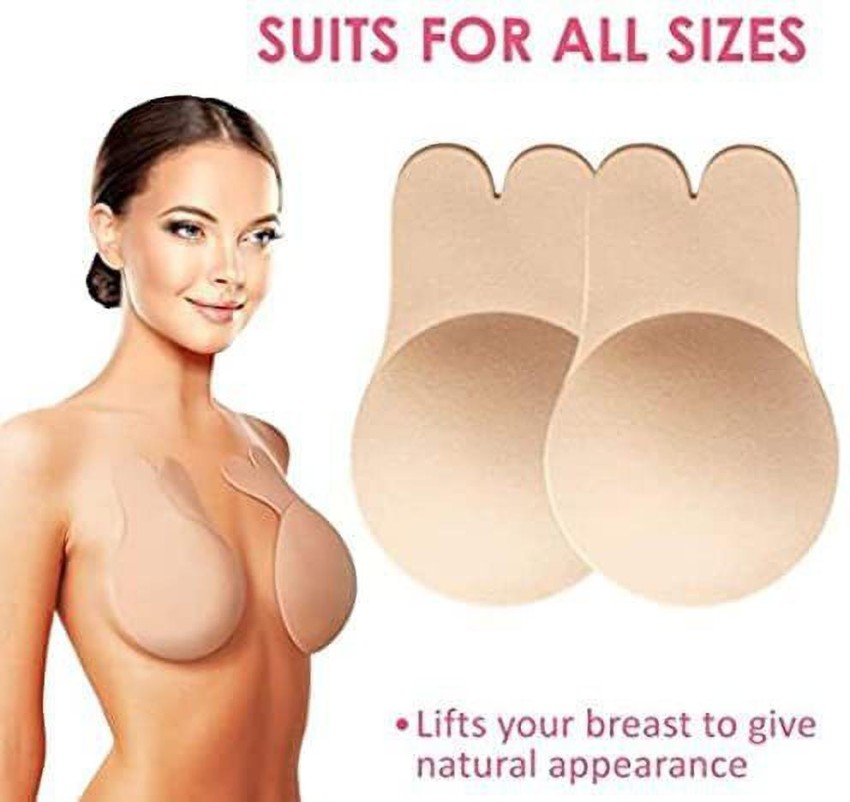 TRK HUB Self Adhesive Silicone Invisible Reusable Sticky Breast Lift Up  Rabbit Bra Pads Silicone Push Up Bra Pads Price in India - Buy TRK HUB Self  Adhesive Silicone Invisible Reusable Sticky