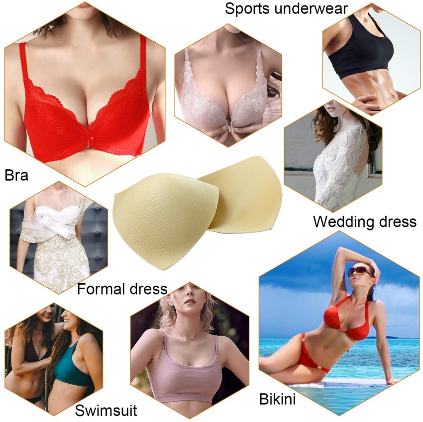 Round Bra Pads Inserts Round Bra Cups Inserts Replacement Pads for Sports