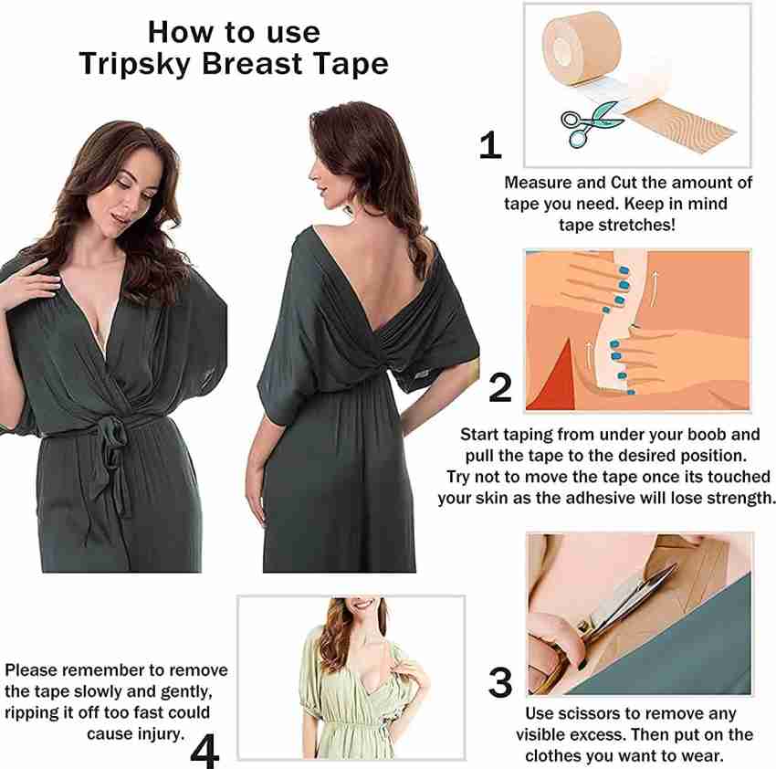 Boob Tape For Breast Lift Achieve Chest Brace Lift Contour Of Breasts at Rs  150/meter, Bra Elastic Tape in New Delhi