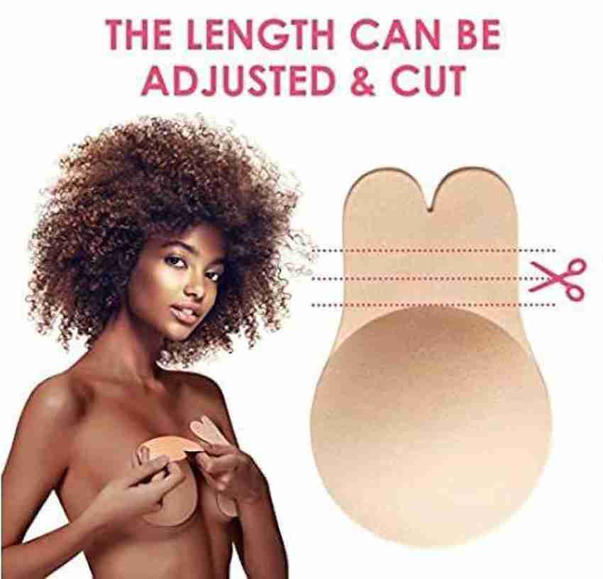 Tomkot Women Silicone Breast Lift Tape Nipple Covers Pasties Rabbit Bra  Strapless Backless Adhesive Invisible Sticky Reusable Breathable Breast Pads