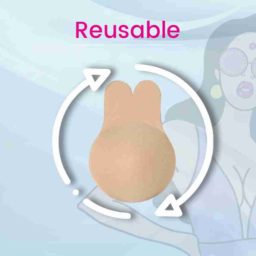 PINQ POLKA Premium Reusable Boob Lift Cup for Breast Push Up,Rabbit Shape-Combo  of 4 Nylon Cup Bra Petals Price in India - Buy PINQ POLKA Premium Reusable  Boob Lift Cup for Breast