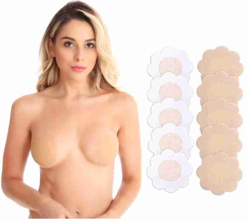 TRK HUB Women 10 Pcs Nipple Covers Reusable Adhesive Covers Set