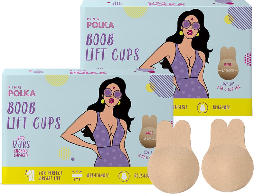 PINQ POLKA Premium Reusable Boob Lift Cup for Breast Push Up,Rabbit  Shape-Combo of 4 Nylon Cup Bra Petals Price in India - Buy PINQ POLKA  Premium Reusable Boob Lift Cup for Breast