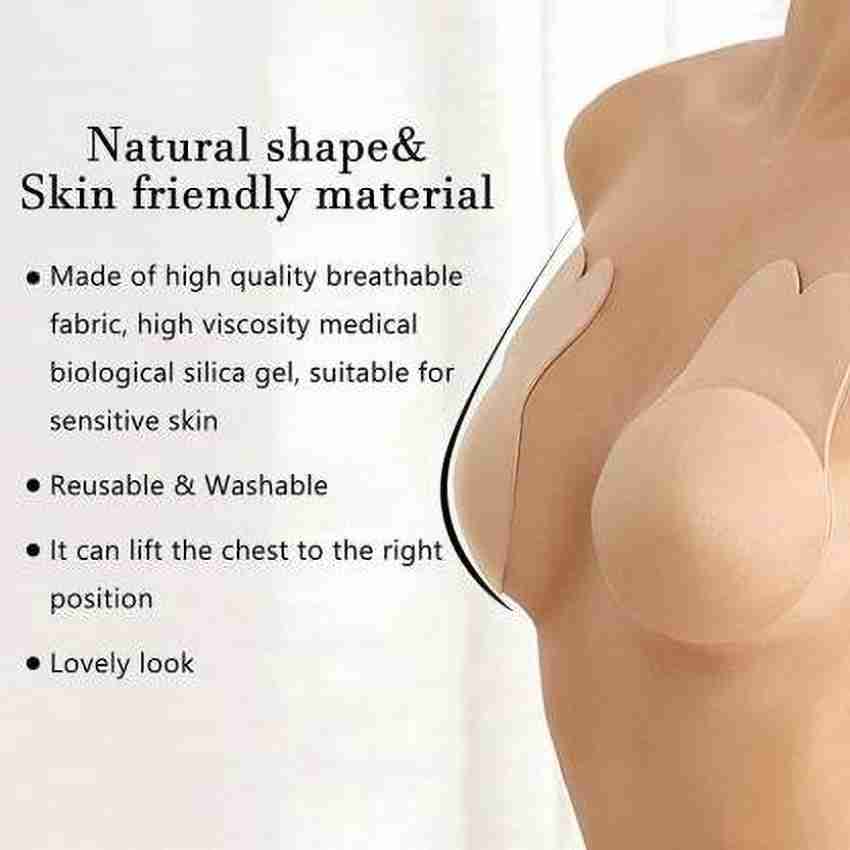 1 Pair Women Rabbit Ears Silicone Gel Adhesive Stick on Push-Up Bras  Backless Strapless Invisible Bra 