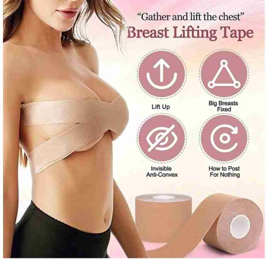 Tomkot Breast Lift Tape Waterproof boob tape Adhesive push up tape  Breathable Chest Support Tape, Invisible