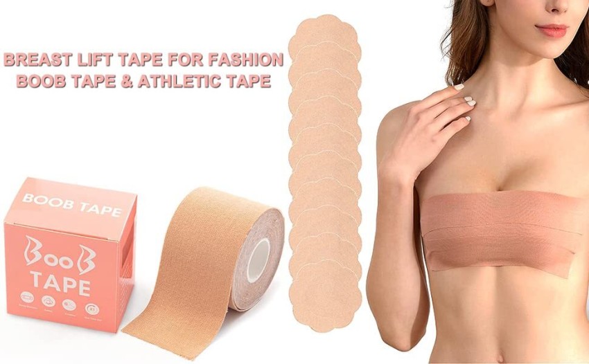 My Machine BooB tape For Breast Lifting Boob Tape for Strapless Dress for  women Nipple Tape Cotton Peel and Stick Bra Petals Price in India - Buy My  Machine BooB tape For